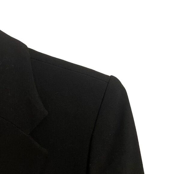 Philippe Adec Paris Black Wool Blend 3 Button Blazer Size 2 - Picture 2 of 6